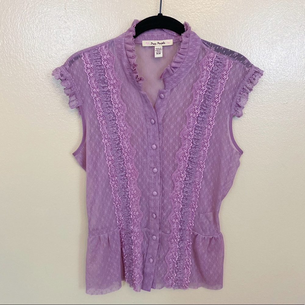 Free People Victorian Style Top Size Medium